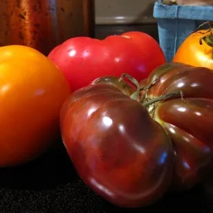 a variety of heir tomatoes