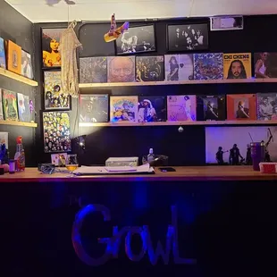 the front desk of a bar