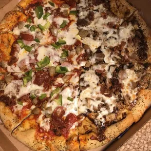 Meat lovers add bell pepper(left) and wok of shame(right)