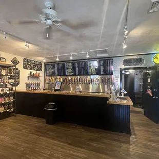 the inside of a liquor shop
