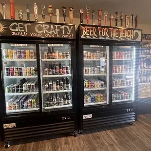 a display of beer