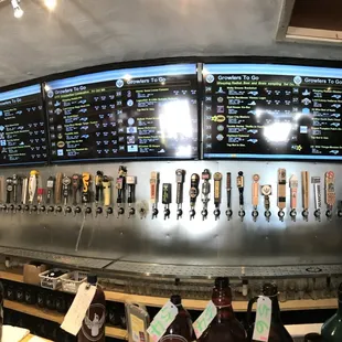 Lots of beer on tap