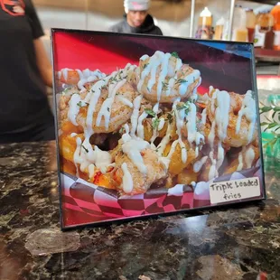 a plate of food on a counter