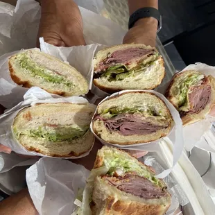6 of us shared 3 sandwiches!