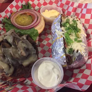 Mushroom Swiss Burger