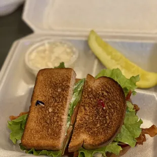  sandwich in a styrofoam container