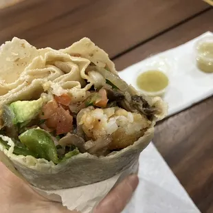 Veggie burrito- tasty!