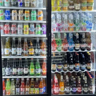 Great selection of bottled drinks and sodas!