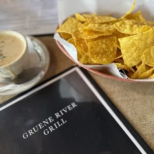 Chips &amp; Homemade Queso