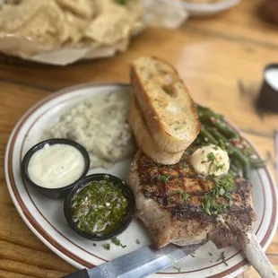 Lunch Special Pork Chop, Green Beans &amp; Mash Potatoes