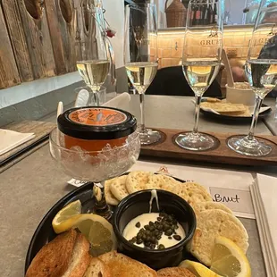 Trout Caviar and Wine Tasting