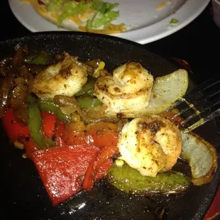 Shrimp fajitas