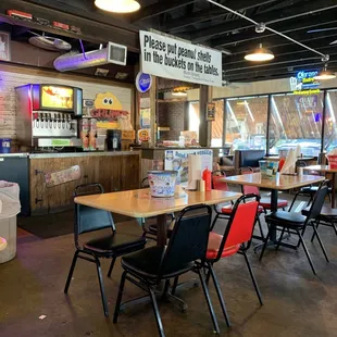 the inside of a restaurant