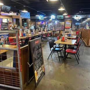 the inside of a restaurant