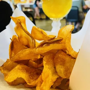 Homemade Chips w/ Queso! Amazing.