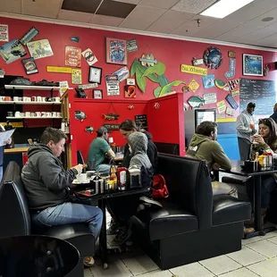 Small but cozy (they somehow always have seats available)