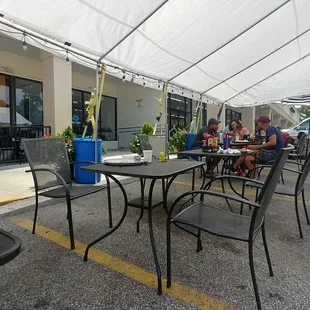 Tent adds room for about a dozen more tables