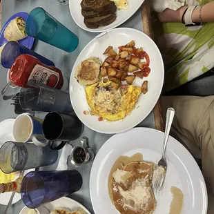 Sabrosos Omelet and a pancake on the side