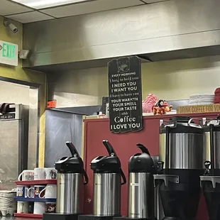 Self serve coffee station