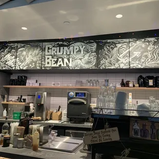 a coffee shop counter