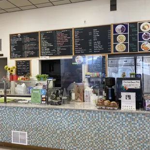 Menu and counter