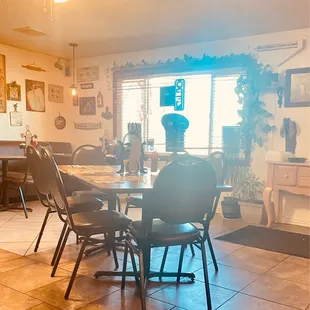 the dining room and kitchen