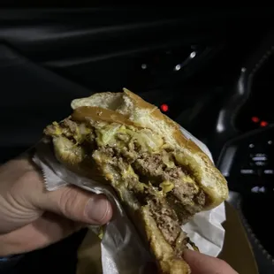 Double Double Grumpy&apos;s Burger