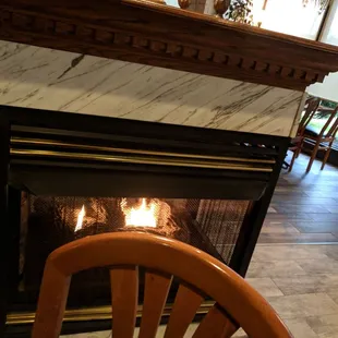 There's a fireplace!