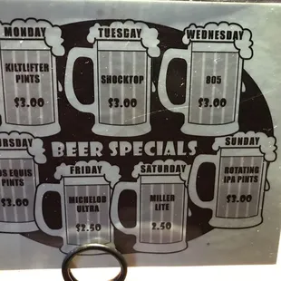Great daily beer specials