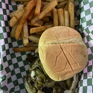 Green Chile burger