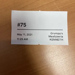 Our check