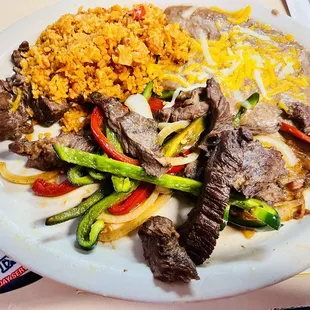 Beef fajita plate