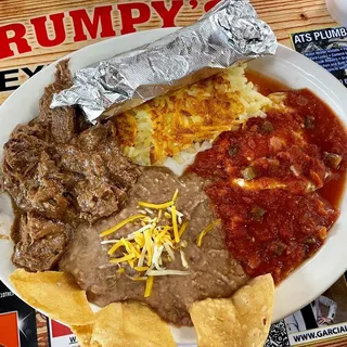 Huevos Rancheros with Carne Guisada