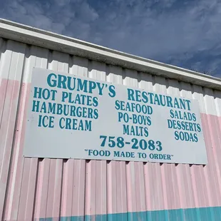 Outside sign