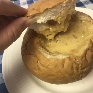 Corn crab bisque (special of the day) 7.95$