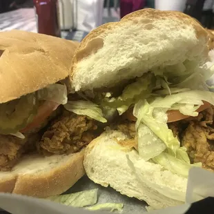 Oyster poboy. 12&quot; - 12.95