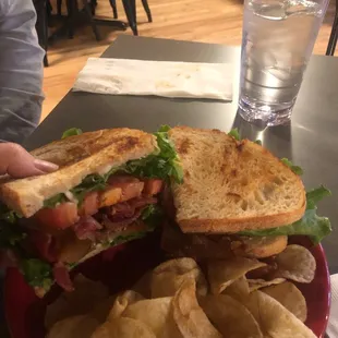 The BLT was fresh and meaty, delicious bread!