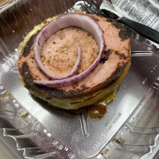 Bologna Sandwich with onion.