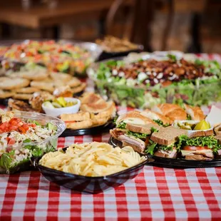 a table full of food