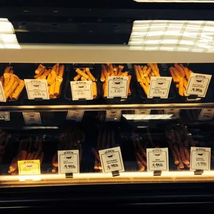 Jerky case with a ton of choices and flavors