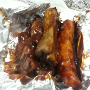 Ribs, Rib tips &amp; Hotlink All Delicious!!!!