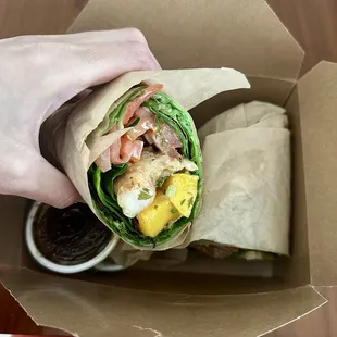 Tropical Shrimp Salad Wrap