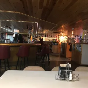 a view of the dining area