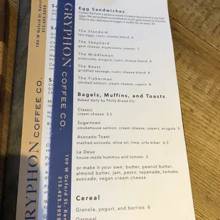 Menu (with details)