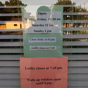 their store opening and closing time. I did hear, however, starting Tuesday they will open till 9pm.
