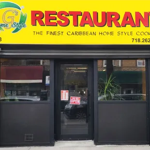 the front of a restaurant