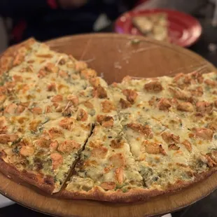 Chicken Florentine Pizza - off the menu, awesome.