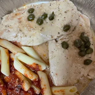 Dry chicken not much flavor, and not much sauce especially for the price.