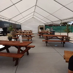 a man sitting at a picnic table