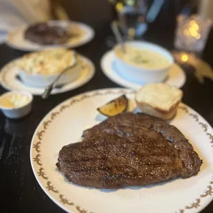 a steak on a plate